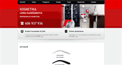 Desktop Screenshot of kosmetika-lk.cz